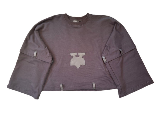 DOUBLE-SLEEVED HOODIE WITHOUT HOOD