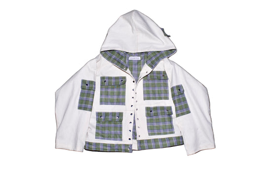 denim plaid jacket 1 of 1 ( white )